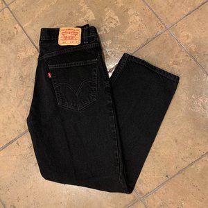 Mens Levi 550 Jeans, W34 L29, Black EUC
